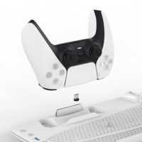 Honcam PS5 Slim 2023 PS 5 Slim PS5 Slim Ladestation Leise Lüfter Stilvolle Beleuchtung für Sony PS5 Playstation 5 Slim