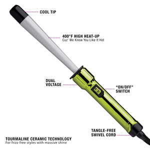 0.5Inch 13Mm Tourmaline Gốm Kẹp Miễn Phí Phong Cách Sắt Và 13Mm Curling Wand Ptc Nóng LED Điện Cho Hộ Gia Đình Khách Sạn Sử Dụng - Product Image 6