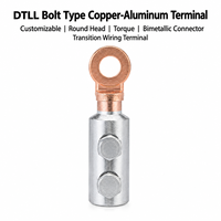 Connecteur bimétallique cuivre-aluminium de type boulonné, borne annulaire ronde, cosses de câble à soudure par friction