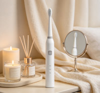 Brosse à dents électrique vibrante sonique pour adultes avec logo personnalisé, rechargeable par USB Type-C, poils souples en Dupont