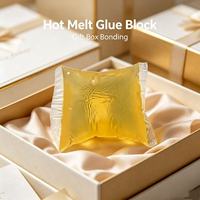 Bloc d'adhésif thermofusible jaune JCXC à haute viscosité (1900-2900) Point de ramollissement 90-100°C Spécial pour miroirs cosmétiques, verre et ABS