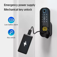Serrure de porte intelligente électrique en aluminium numérique à empreintes digitales Wifi Tuya étanche, serrure biométrique sans clé pour portail extérieur