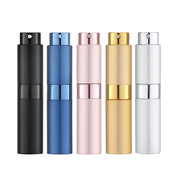 Atomiseur de parfum en verre plat OEM 8 ml, flacon pulvérisateur de voyage de poche, pulvérisateur à pompe, logo personnalisé imprimé, diffuseur à bâtonnets