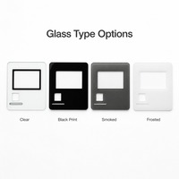 Panneau de verre trempé personnalisé à haute teneur en alumine, verre de protection, impression sur écran, fenêtre transparente, découpe CNC, contrôle d'accès, serrure intelligente, OEM