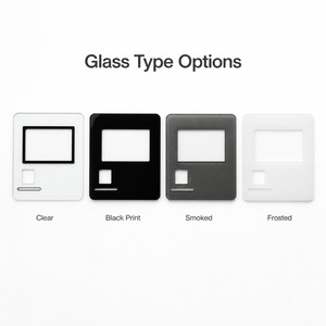 Panneau de verre trempé personnalisé à haute teneur en alumine, verre de protection, impression sur écran, fenêtre transparente, découpe CNC, contrôle d'accès, serrure intelligente, OEM - Product Image 2
