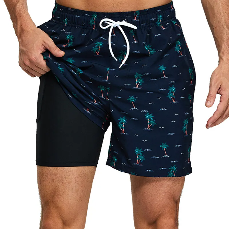 Pantalones cortos para hombre, bañadores de secado rápido, transpirables, Banco deportivo, surf, correr, pantalones cortos de playa