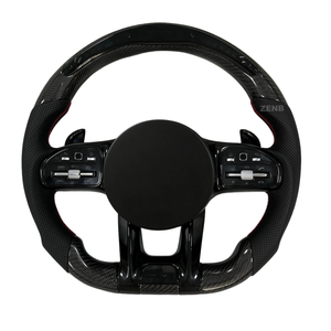 Volante de Fibra de Carbono Negro Forjado, Accesorios Interiores para Automóviles Mercedes-Benz W204 W205 W212 W214 W215 AMG CLE - Product Image 2