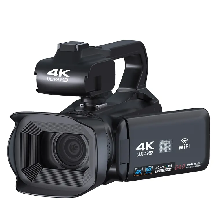 Cámaras DE VIDEO 4K Videocámara digital profesional RX200 64MP 4K Cámara Vlog Cámara de zoom digital 18x