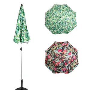 定制标志高品质印花户外沙滩伞可折叠太阳伞