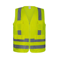 Gilet di Sicurezza Riflettente Personalizzabile ad Alta Visibilità con Chiusura a Cerniera e Logo Personalizzato Ropa De Seguridad