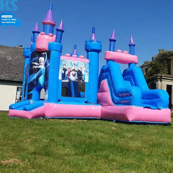 New Arrival Large Commercial PVC Kids Fairy Frozen Jumping Bouncy Castle Inflatable Bounce House Banners For Party Event