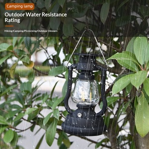 LED Vintage Camping <b>Lantern</b> Portable Hand Crank Camp Light Outdoor Atmosphere Emergency Kerosene <b>Lamp</b> - Product Image 4