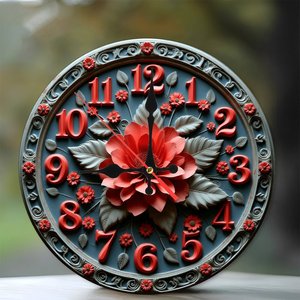 Round Wooden Wall <b>Clock</b> 25Cm Antique Decor Silent Non Ticking For Home Living Room Villa Decor - Product Image 1