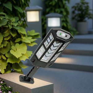 Everstar lampe murale solaire LED moderne étanche éclairage de <span class=keywords><strong>jardin</strong></span> extérieur télécommande avec détection humaine pour les rues pelouses - Product Image 3