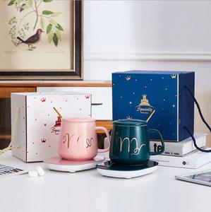 <span class=keywords><strong>Tasse</strong></span> à café en céramique, chauffant intelligent, 55 degrés, conserve la température, vente en gros, ensemble cadeau avec chauffage, 1 pièce - Product Image 3