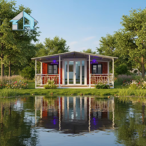 Villa préfabriquée de luxe prête <span class=keywords><strong>à</strong></span> l'emploi de 20 pieds, maison mobile extensible en conteneur, insonorisée, maison préfabriquée compacte, 2 ou 3 chambres - Product Image 1