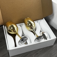 Verres à vin électro-plaqués or et argent, finition miroir métallique, gobelets pour mariage, fête, bar, verres à vin rouge et blanc