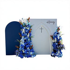 Arche de mariage moderne en acrylique lisse - Décoration de scène luxueuse avec taille personnalisable - Product Image 1