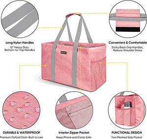 <b>Extra</b> <b>Large</b> Utility Tote Shopping Bag 900D Oxford Fabric Foldable Reusable Storage Bag - Product Image 2