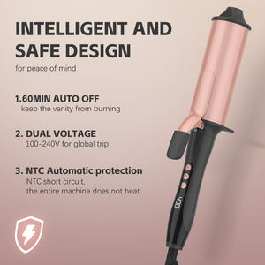 <span class=keywords><strong>Fer</strong></span> à boucler professionnel MeStar Factory avec logo personnalisé, en céramique, 2 pouces, à baril large, pour cheveux moyens à épais - Product Image 3