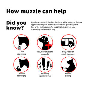 Bozal ajustable de malla transpirable para perros KJM, bozal ecológico ajustable de seguridad, bozal duradero de plástico PE transpirable para perros - Product Image 6