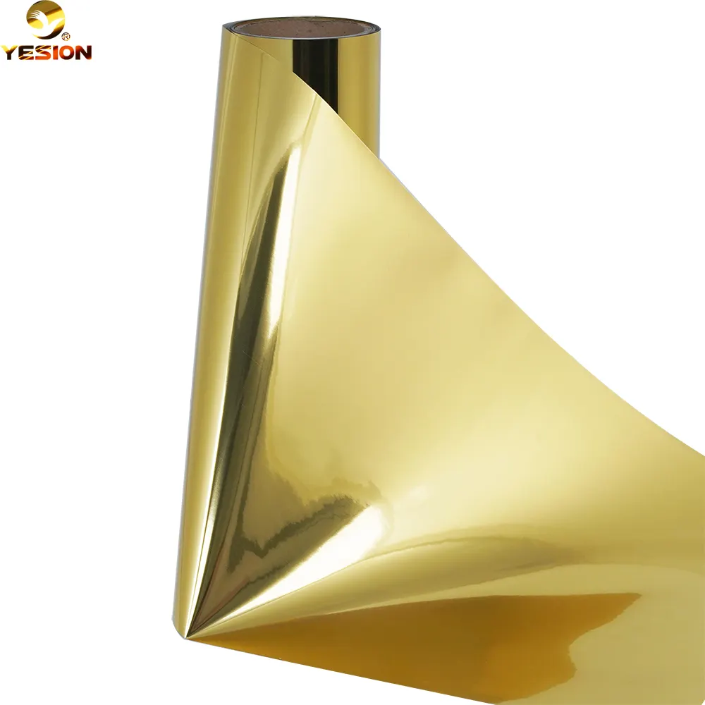 Großhandel hochwertige goldene PET-Wärmeübertragungsfolie Gold und Silber PET-DDTF-Folie für Textildruck