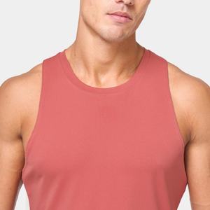 Débardeur de musculation personnalisé OEM, col rond, 100% polyester, séchage rapide, pour hommes - Product Image 2