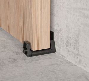 รางเลื่อนประตูโรงรถแบบโมเดิร์น WEKIS สีดำ ทำจากเหล็กและทองเหลือง ดีไซน์แบบฝังพื้น ปรับระดับได้ด้วยลูกกลิ้งด้านล่าง - Product Image 2