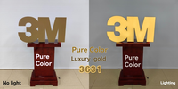 Película Metálica Luminosa Transparente Dorada Económica para Caja de Luz con Cambio de Color Yanghe Dream Blue