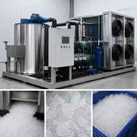 Machine à glaçons automatiques en flocons pour la pêche, l'aquaculture, le transport de produits de la mer et la chaîne du froid