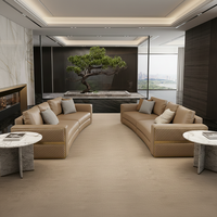 Ensemble de meubles de salon de villa de luxe moderne, canapé en forme de C, table basse, armoire, solution d'aménagement intérieur complète OEM