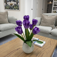 Usine personnalisée tulipe unique vraie touche fleur artificielle colorée Mini maison décor de mariage noël nouvel an fête des mères