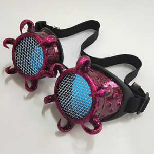 Lunettes de soleil Steampunk Spikes Claw Kaleidoscope lunettes Rainbow Crystal Lenses Lunettes lunettes de fête - Product Image 4