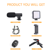 Tongsis Profesional dengan Ring Light dan Tripod untuk Smartphone, Cocok untuk Video dan Selfie