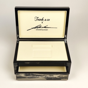 Bán buôn tùy chỉnh thực hiện sang trọng đá cẩm thạch phong cách <span class=keywords><strong>MDF</strong></span> hộp đồ trang sức đàn piano bóng ngăn kéo Thiết kế phổ biến cá nhân Hộp tre bằng gỗ - Product Image 2