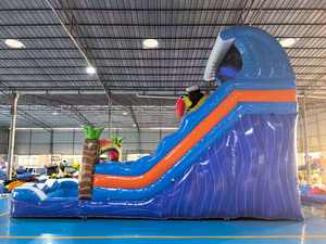 สไลเดอร์<span class=keywords><strong>น้ำ</strong></span>เป่าลมเชิงพาณิช<span class=keywords><strong>ย</strong></span>์พร้อมสระน้ำ ทำจากผ้าใบพีวีซี 18 ออนซ์ สไลเดอร์<span class=keywords><strong>เป่า</strong></span><span class=keywords><strong>ลม</strong></span>ขนาดใหญ่สำหรับเช่าจัดงานปาร์ตี้ - Product Image 3