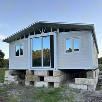 Maison modulaire préfabriquée Skillion Roof, maison préfabriquée en acier, 2 chambres, conteneur extensible, maisonnette, normes australiennes