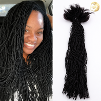 Extensions de cheveux naturels au crochet 0,2 cm 4-30 pouces Cheveux brésiliens vierges Remy faits à la main Interlock Vente en gros pour salons