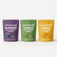 Sachet Doypack Écologique en Kraft avec Fermeture Ziplock pour Poudre Probiotique Bio pour Enfants, Emballage Personnalisé de Qualité Alimentaire