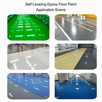 Peinture époxy auto-nivelante industrielle pour sols commerciaux, résistante à l'usure, peinture liquide pour revêtement de sol en béton intérieur, garage, atelier