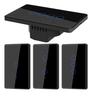 مفتاح إضاءة ذكي يعمل باللمس مع شاشة زجاجية، متوافق مع أليكسا وجوجل هوم، يدعم 1 أو <span class=keywords><strong>2</strong></span> أو <span class=keywords><strong>3</strong></span> أو 4 أزرار، معتمد من CE/FCC/ETL الأمريكية - Product Image 4