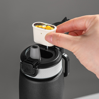 Gobelet isotherme en acier inoxydable anti-fuite avec paille, compatible lave-vaisselle, design antidérapant, pour boissons chaudes et froides, idéal pour le bureau, la maison et la course à pied