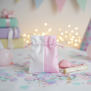 <b>Small</b> <b>White</b>/Pink Party Favor <b>Bag</b> - Product Image 3