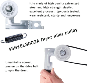 Réparation de la sécheuse pour L.G 4581EL2002C ou 4400EL2001A ou 4561EL3002A ou Kit de rouleau de sécheuse pour pièces d'appareils ménagers de remplacement - Product Image 5