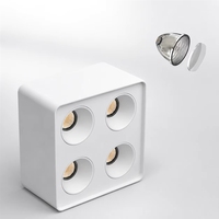 Spot encastré LED minimaliste JINK Beam Cube 4 à quatre têtes pour maison, hôtel, villa