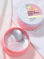 OEM/ODM 60 masques pour les yeux bicolores à la perle et à l'acide hyaluronique, patchs hydratants profonds pour le contour des yeux, réduction des cernes et des poches