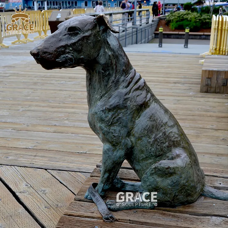 รูปปั้นสุนัขเทอร์เรีย,รูปปั้นทองสัมฤทธิ์ขนาดจริงสำหรับตกแต่งสวน