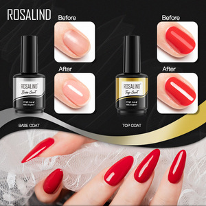 Rosalind OEM 15ml longue durée, trempage sans essuyage, couche de finition mate et couche de finition brillante et couche de base, vernis à ongles gel Uv pour <span class=keywords><strong>salon</strong></span> d'art des ongles - Product Image 1