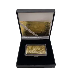 Moneda cuadrada de metal sólido chapado en oro de Canadá 100 de alta calidad en Stock