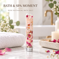 Garam Mandi Kristal Bunga Lavender dengan Bunga Kering untuk Spa dan Ritel